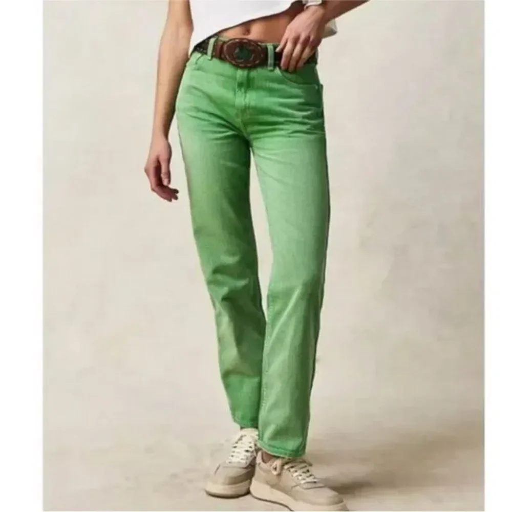 NWOT Free People We The Free  The Pacifica High Rise Straight Leg Jeans - Picture 5 of 5